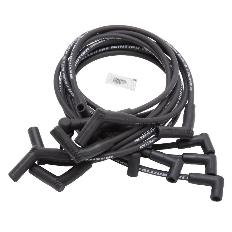 Edelbrock 22704, Max-Fire Engine Specific (Ultra-Spark 50) High Performance Spark Plug Wire Set