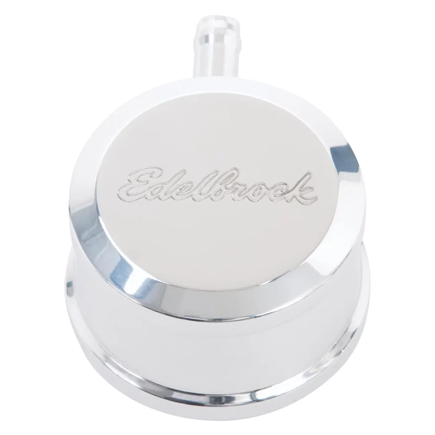 Round Push-in Breather Look PCV Billet Aluminum Polished