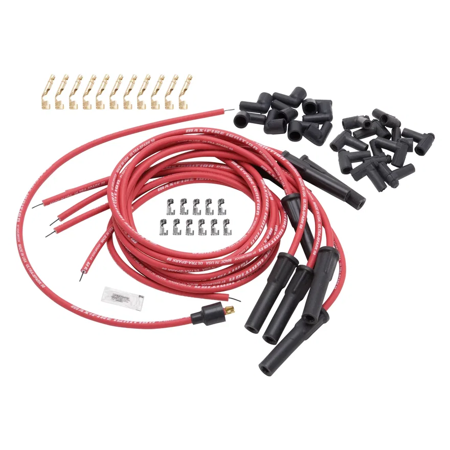 Edelbrock 22710, Max-Fire Engine Specific (Ultra-Spark 50) High Performance Spark Plug Wire Set