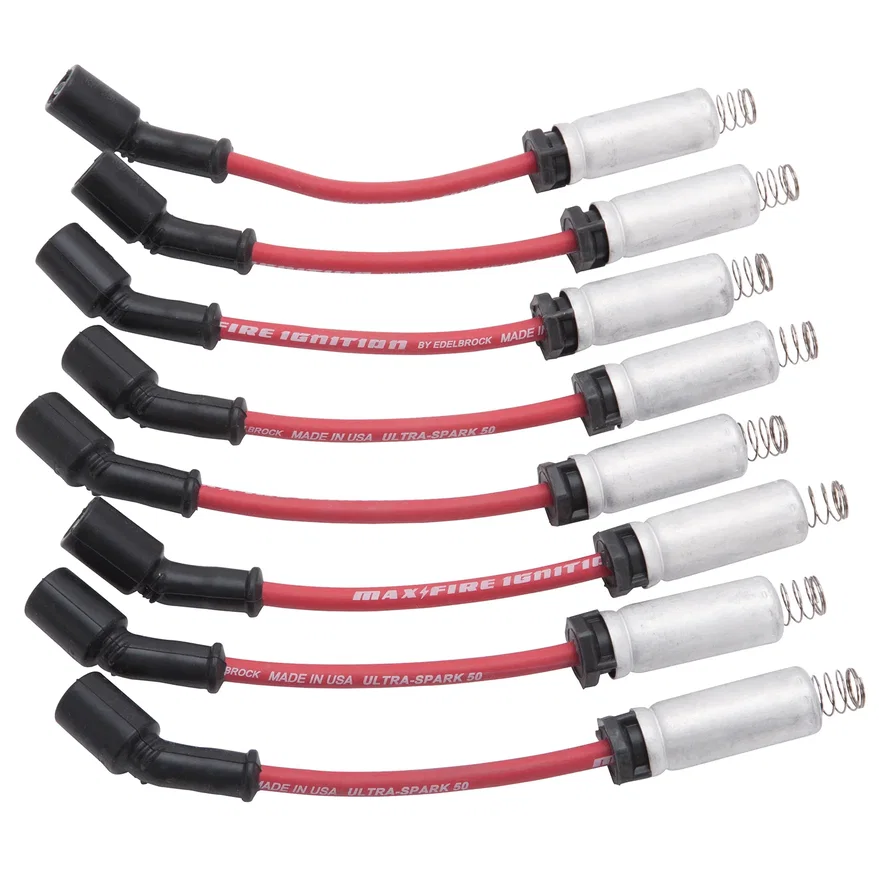 Edelbrock 22715, Max-Fire Engine Specific (Ultra-Spark 50) High Performance Spark Plug Wire Set