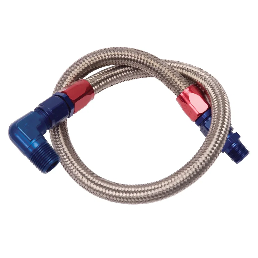 Edelbrock 8127, 27" Braided Fuel Line Kit