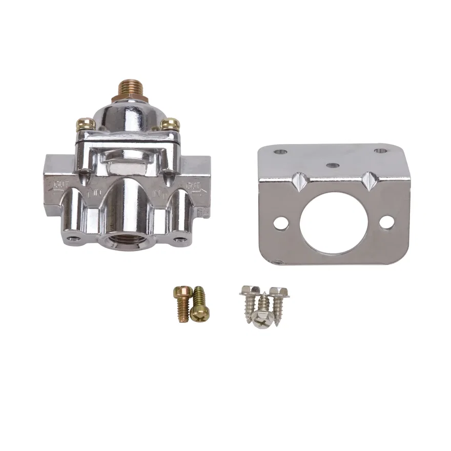 Edelbrock 1789, Adjustable Fuel Pressure Regulator with Chrome Finish (1-4 psi)
