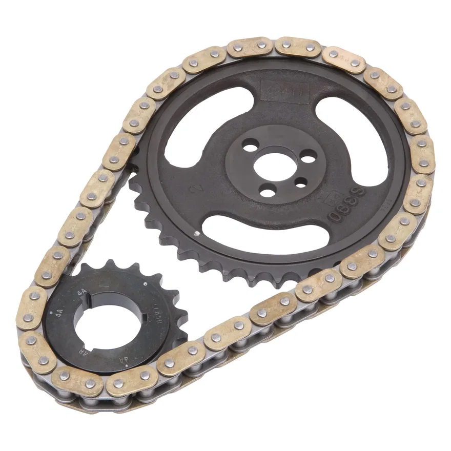 Edelbrock 7807, Performer-Link Adjustable True-Roller Timing Chain Set for Chevrolet