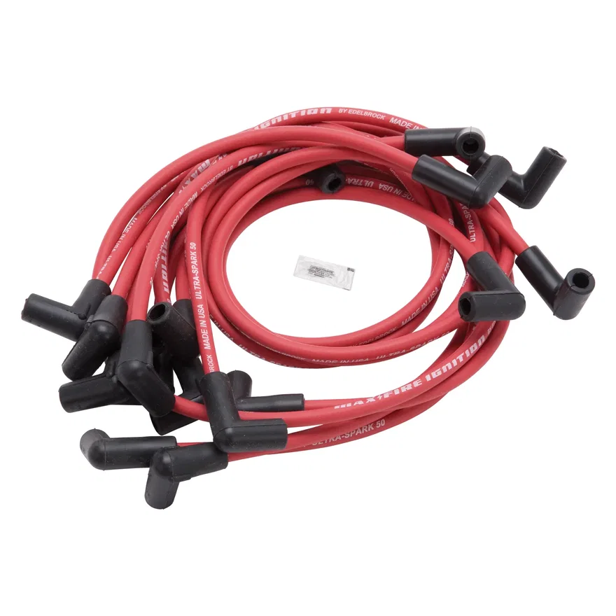 Edelbrock 22712, Max-Fire Engine Specific (Ultra-Spark 50) High Performance Spark Plug Wire Set