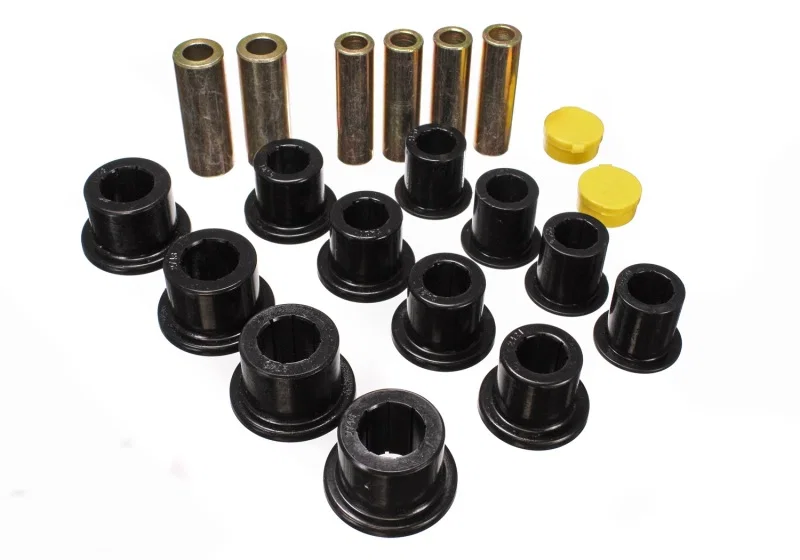 Energy Suspension 4.2148G, 00-04 Ford Excursion 4WD / 99-04 F250/F350 4WD Black Front Leaf Spring Bushing Set