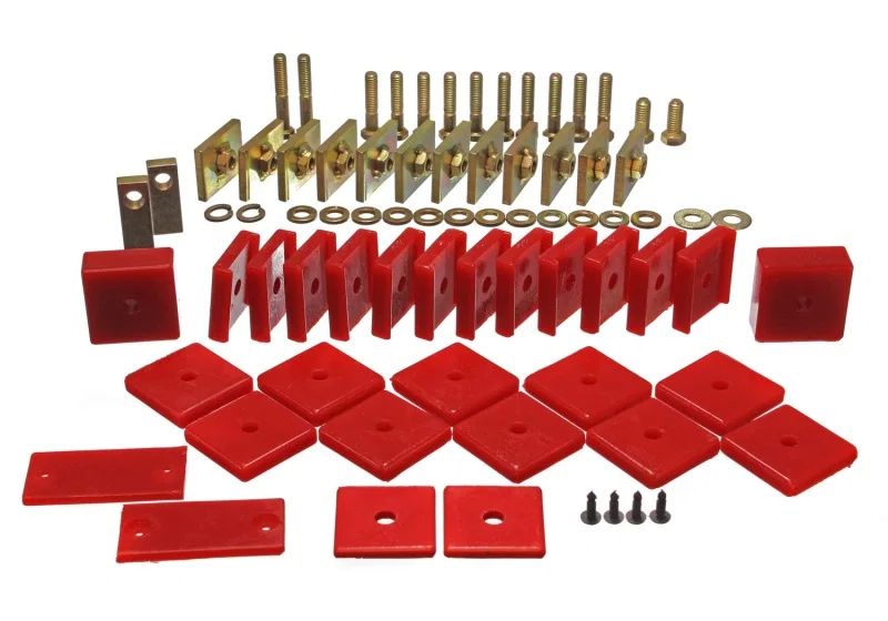 Energy Suspension 8.4104R, Toy Land Cruiser Body Mount Set - Red