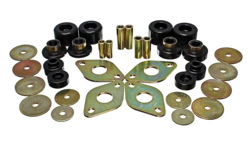 Energy Suspension 8.4107G, 01-04 Toyota Pickup 2WD/4WD (Exc T-100/Tundra) Black Body Cab Mount Set