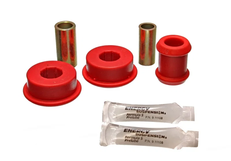 Energy Suspension 3.7115R, Traction Bar Bushing Set - Red