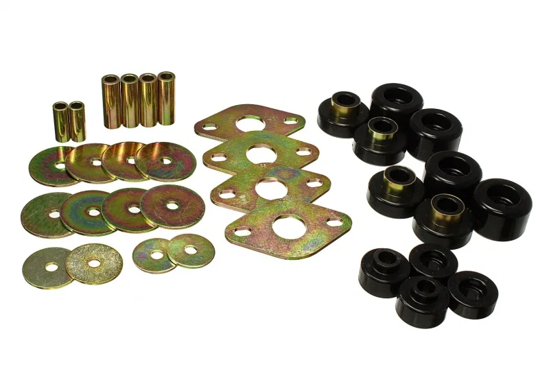 Energy Suspension 8.4112G, 01-04 Toyota Tacoma Prerunner Body Bushing Mount Set - Black