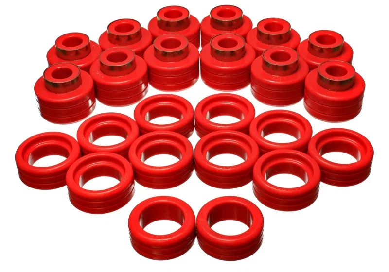 Energy Suspension 3.4148R, 92-99 GM Denal XL/Suburban 2WD/Yukon XL 2WD Red Body (Cab) Mount Set