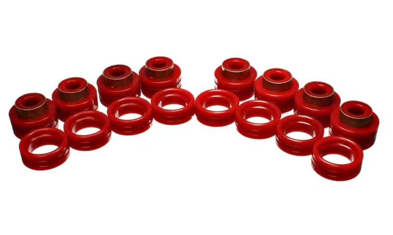 Energy Suspension 5.4109R, 94-01 Dodge Ram 1500 2WD/4WD / 94-02 2500/3500 2WD/4WD Red Body (Cab) Mount Set