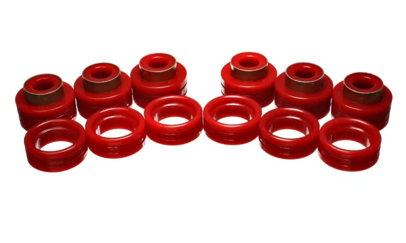 Energy Suspension 5.4107R, 94-01 Dodge Ram 1500 / 94-02 Ram 2500/3500 Red Body (Cab) Mount Set