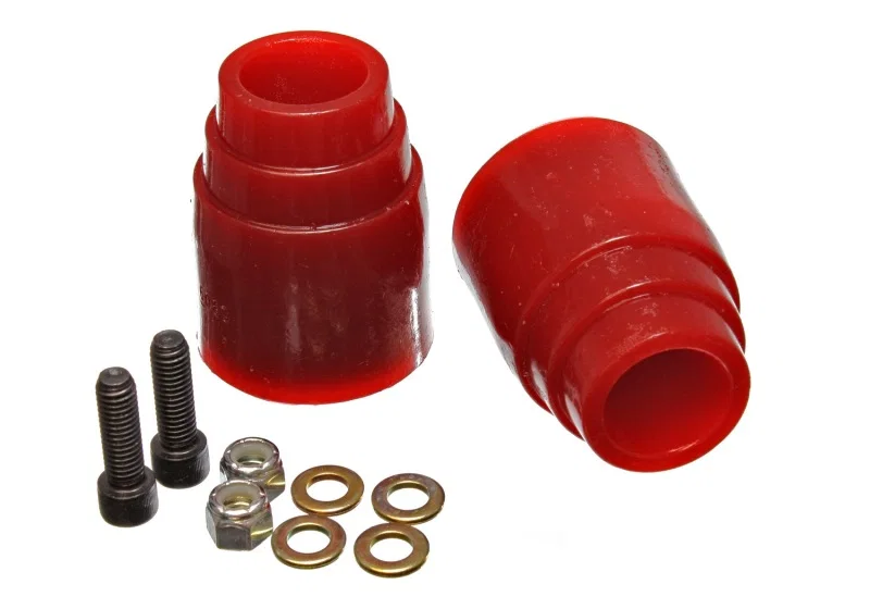 Energy Suspension 9.9155R, 00-04 Ford Excursion Red Rear Axle Bump Stop Set