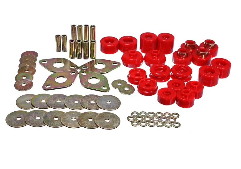 Energy Suspension 8.4110R, 00-02 Toyota 4-Runner 2WD/4WD Red Body Mount Bushing Set