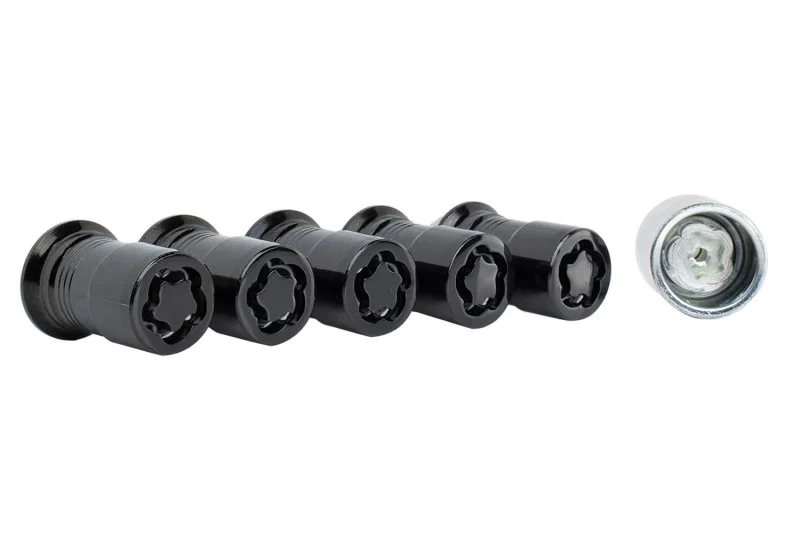 Ford Racing M-1A043-A5, 2023+ Ford Bronco Raptor M14 x 1.5 Black Security Lug Nut Kit - Set of 5