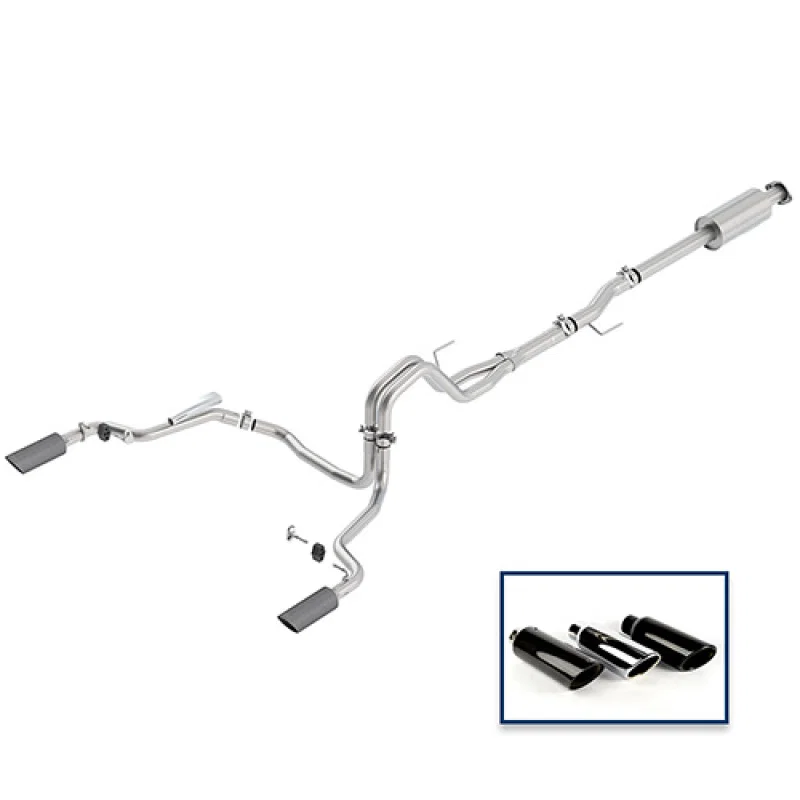 Ford Racing M-5200-F1550DEFA, 15-18 F-150 5.0L Cat-Back Extreme Exhaust System Rear Exit w/ Carbon Fiber Tips