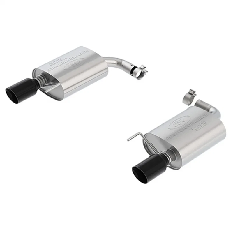Ford Racing M-5230-M4EBA, 15-23 Mustang 2.3L Ecoboost Extreme Muffler Kit - Black Chrome Tips