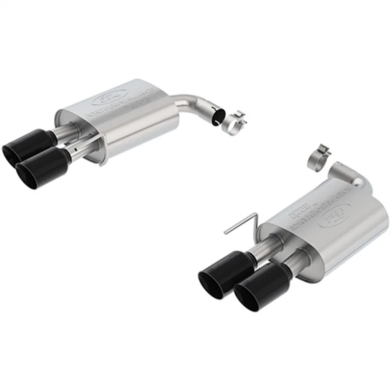 Ford Racing M-5230-M8EBA, 2018 Mustang GT 5.0L Extreme Muffler Kit - Black Chrome Tips