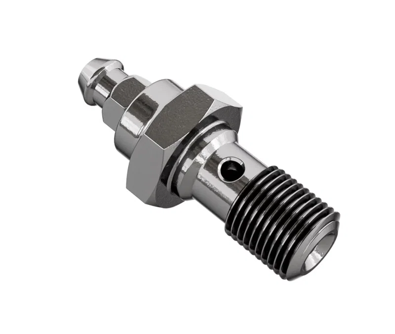 Goodridge P775-03BNC, Single Banjo Bleed Bolt 3/8x24