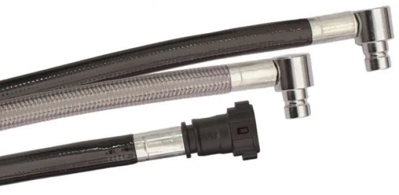 Goodridge HDFL-001EFI/BK, 02-06 Harley-Davidson FL Baggers EFI Fuel Line Kit