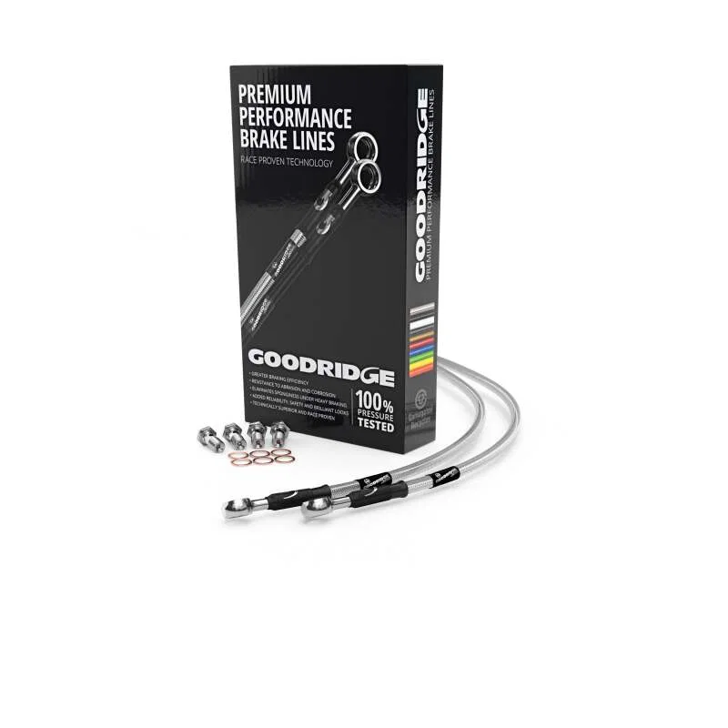 Goodridge HD0062-1FC-CL, 00-07 Harley-Davidson FXSTD Clear Front Brake Line w/Clear Fitting