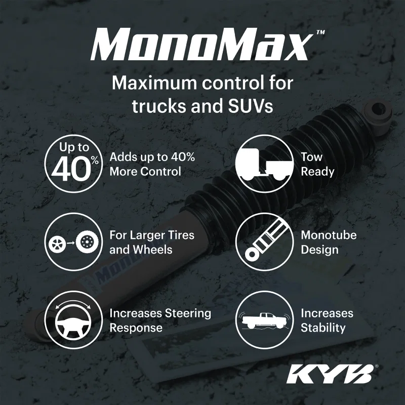 KYB 5640013, 09-13 Ford F-150 4WD (w/o HD & Sport Susp. & Ex. SVT RAPTOR) MonoMax Gas Strut - Front