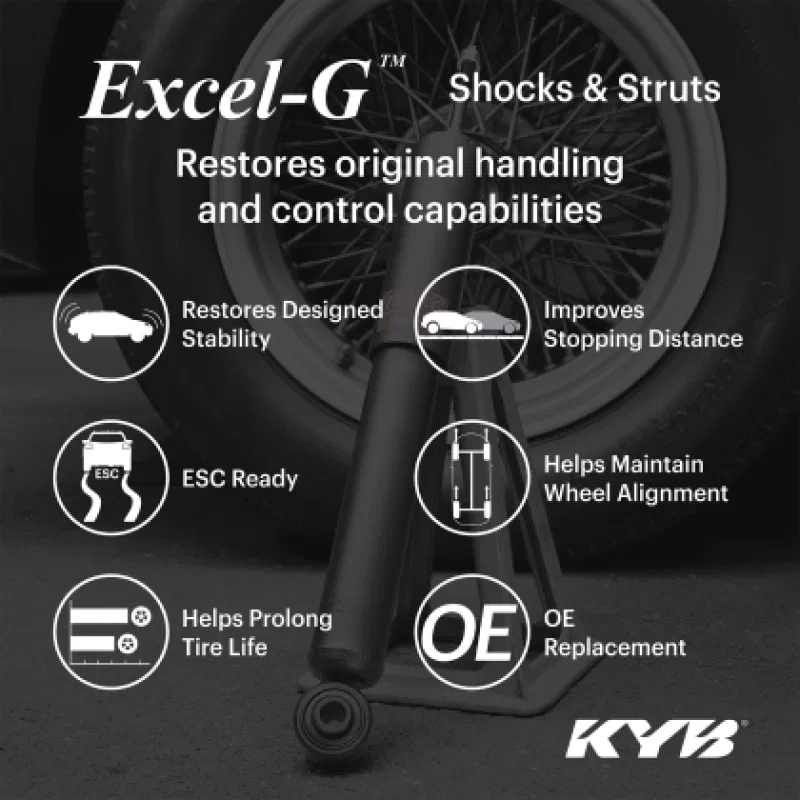 KYB SA1021, 04-09 Mazda 3 (Exc. Mazdaspeed) / 06-15 Mazda 5 Excel-G Shock Assembly - Rear