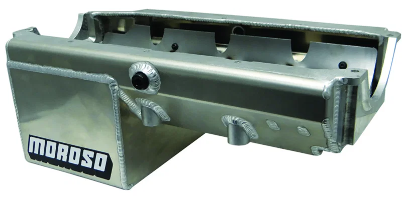 Moroso 21234, Pre-85 Chevrolet Small Block/Dart (w/Double Power Kick Outs) Wet Sump 8qt 8.25in Alum Oil Pan
