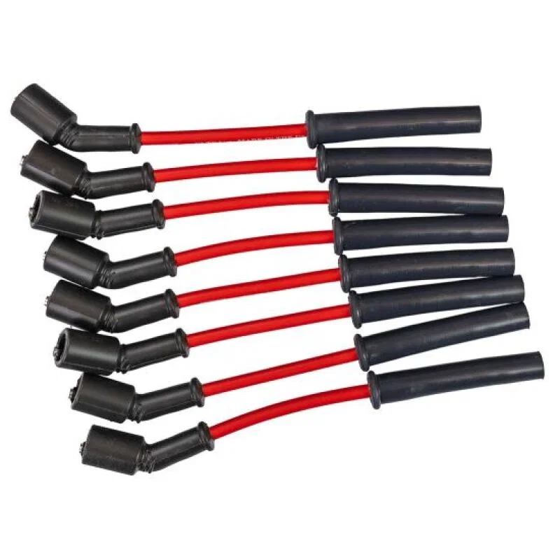 Moroso 52036, 97-13 Chevy Corvette 5.7L/6.0L/6.2L Ultra 350 8mm Multi-Angle Boot Spark Plug Wire Set - Red