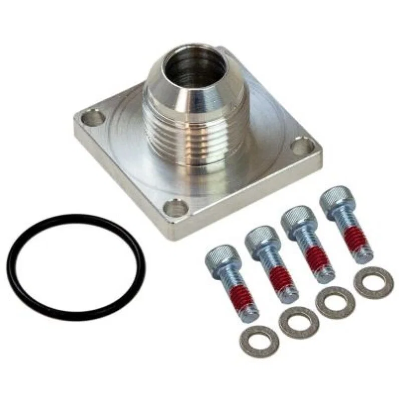Moroso 22750, 10AN Male 4-Bolt Square Flange Dry Sump Square Base Fitting