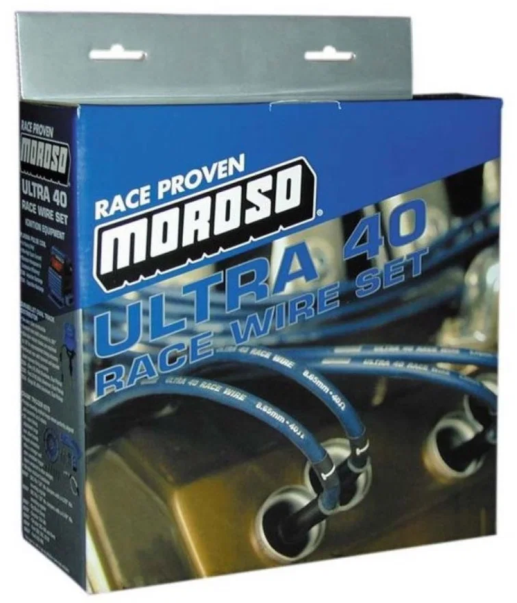 Moroso 73657, 03-05 Dodge 5.7L Hemi Ignition Wire Set - Ultra 40 - Unsleeved - Blue