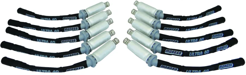 Moroso 73512, 08-17 Dodge Viper Ignition Wire Set - Ultra 40 - Sleeved - Black