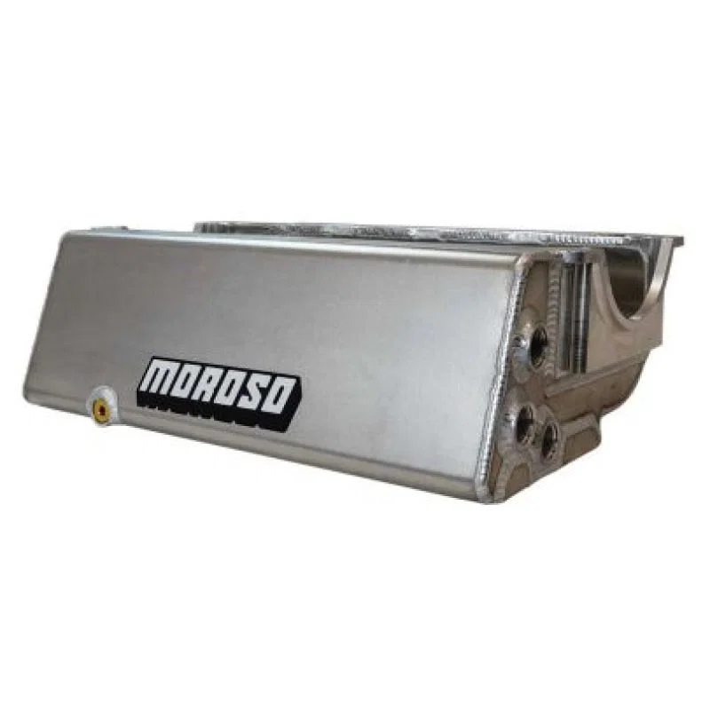 Moroso 21009, Pre-1985 SBC Sprint Car Dry Sump 3 Pickup 6.5in Deep Aluminum Oil Pan