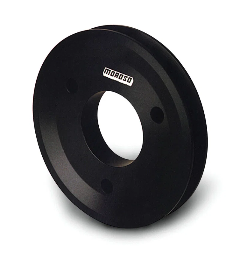 Moroso 64201, Chevrolet Big Block (w/Short Pump) Crankshaft Pulley - Single Groove - Billet Aluminum