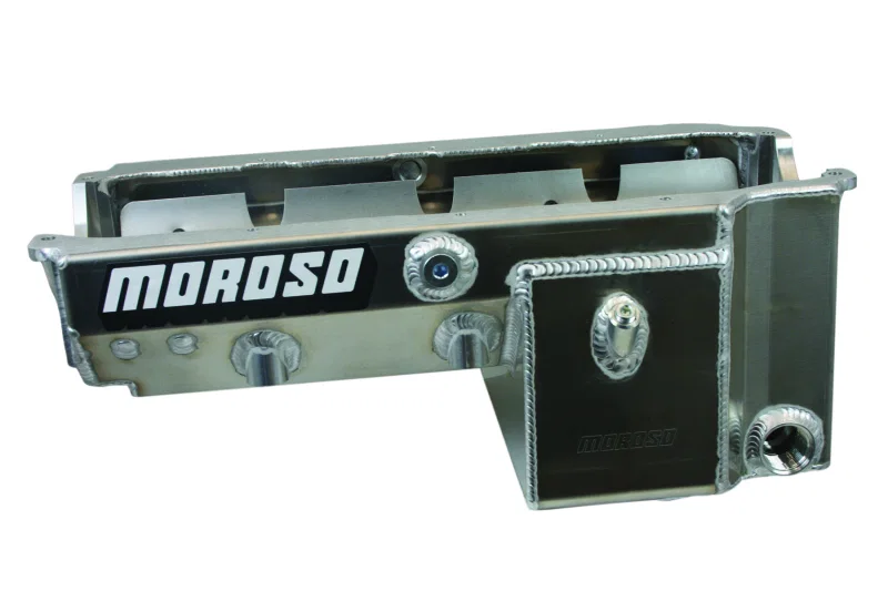 Moroso 21240, Pre-85 Chevrolet Small Block/Dart (w/-16An External Pick Up) Wet Sump 8qt 8.25in Alum Oil Pan