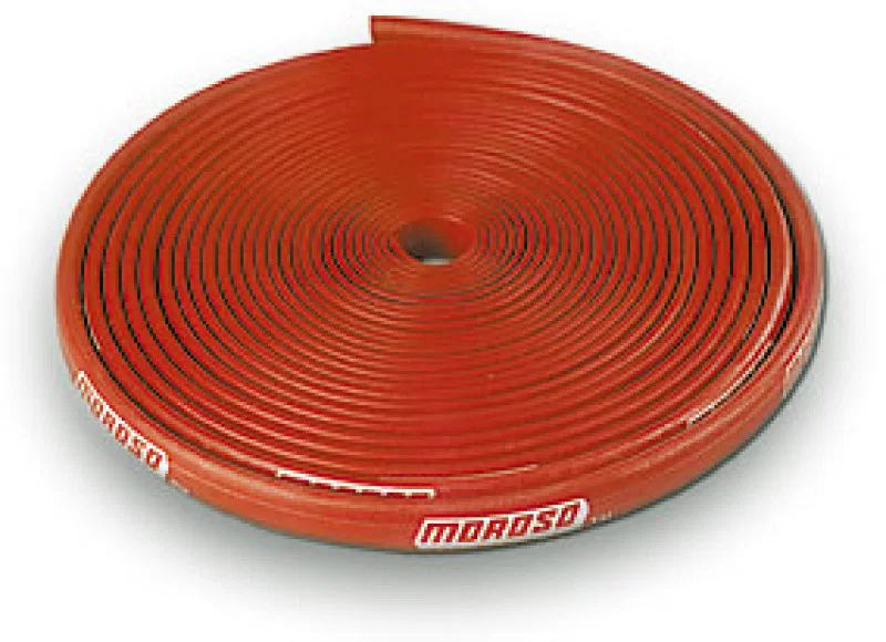 Moroso 72002, Insulated Spark Plug Wire Sleeve - 8mm - Red - 25ft Roll
