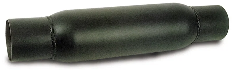 Moroso 94050, Spiral Flow Racing Muffler - 2.5in Inlet/Outlet x 4in Diameter x 12in Long - Steel
