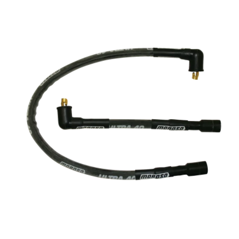 Moroso 28312, 85-96 Harley-Davidson FLT/FLHT/FLHR/FLTR/FLHS Sleeved Ultra 40 Wire Set - Black