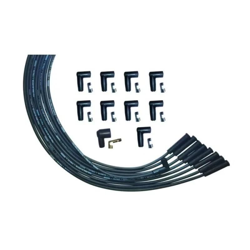 Moroso 51001, Universal V8 Str Plug HEI Unsleeved Ultra Spark Plug Wire Set - Black