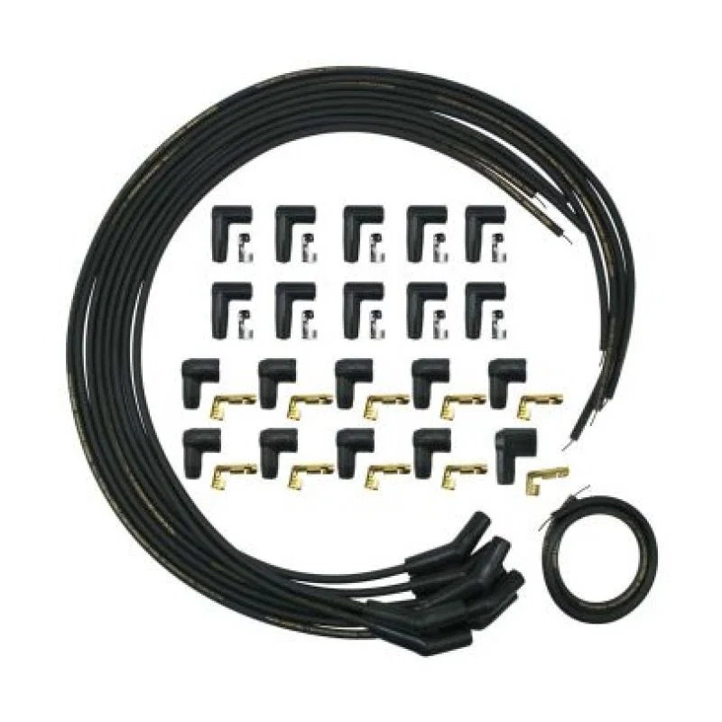Moroso 9882M, Universal Mag Tune 135 Degree Wire Set - Black