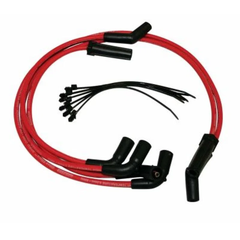 Moroso 27381, 2017+ Harley-Davidson Milwaukee 8 Spiral Core Wire Set - Red