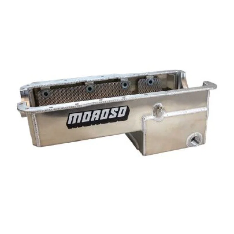 Moroso 20524, Small Block Ford 351W Fox Body Mustang External -16AN Wet Sump Aluminum Oil Pan