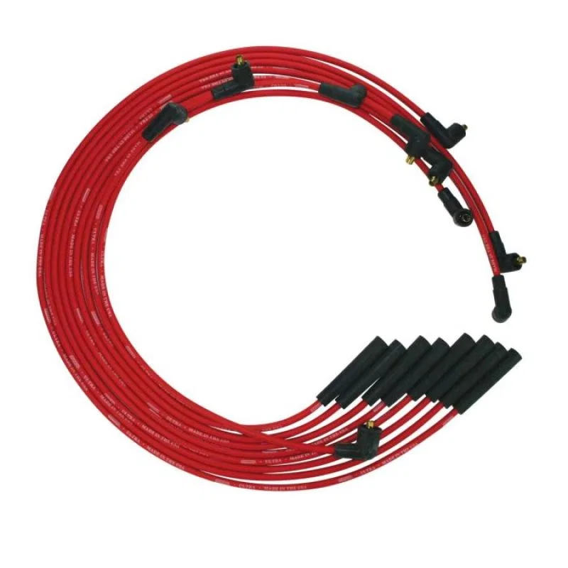 Moroso 52061, BB Chrysler Mopar 361/383/400/440 Str Plug Non-HEI Ultra Spark Plug Wire Set - Red