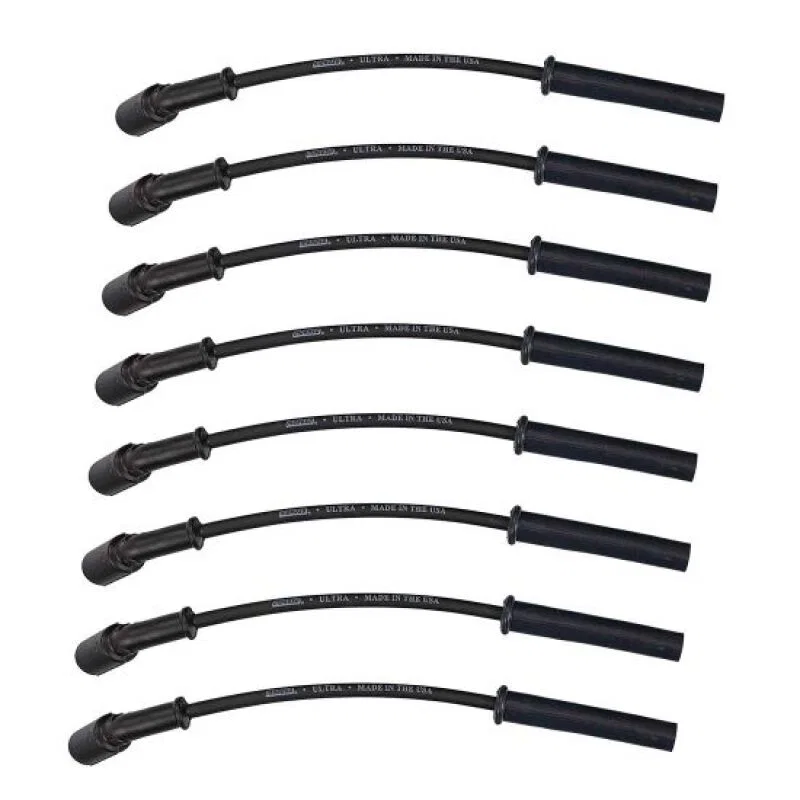 Moroso 51037, 99-13 GM LS/LQ 4.8/5.3/5.7/6.0/6.2L Ultra350 8mm Multi-Angle Boot Spark Plug Wire Set - Black