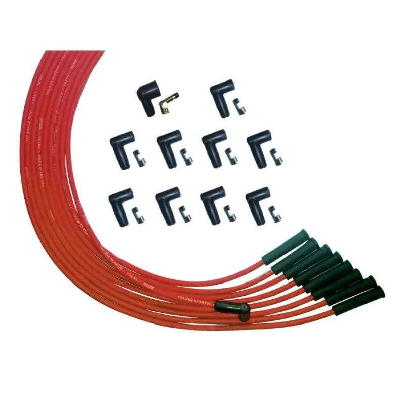 Moroso 52001, Universal V8 Str Plug HEI Unsleeved Ultra Spark Plug Wire Set - Red
