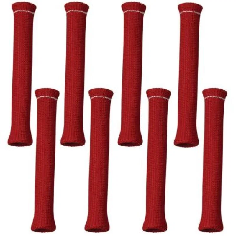 Moroso 71972, High Temperature Spark Plug Boot Protectors - Red (8 Pack)