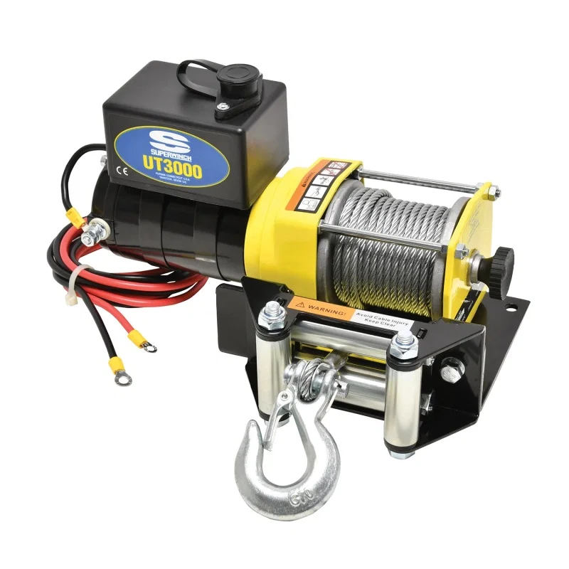 Superwinch 1331200, 3000 LBS 12V DC 3/16in x 40ft Steel Rope UT3000 Winch