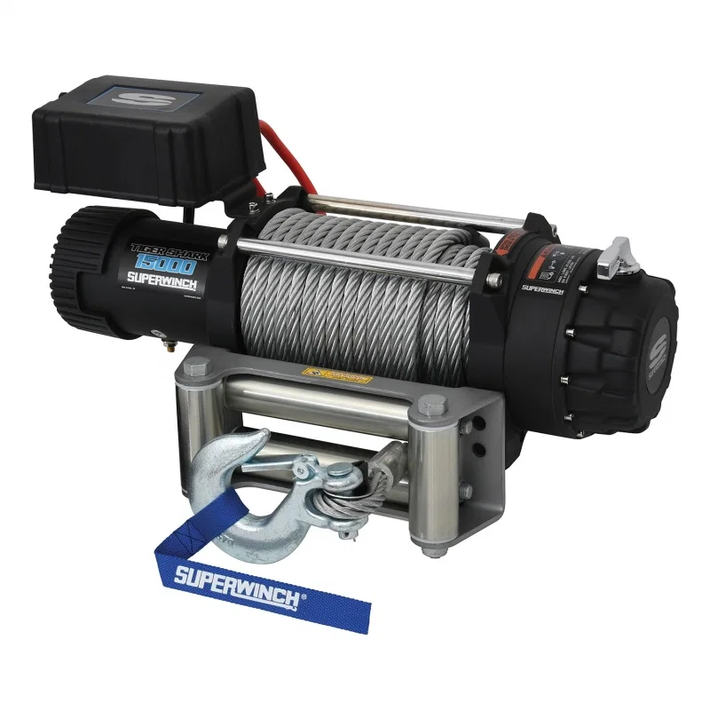Superwinch 1515000, 15000 LBS 12V DC 7/16in x 82ft Wire Rope Tiger Shark 11500 Winch