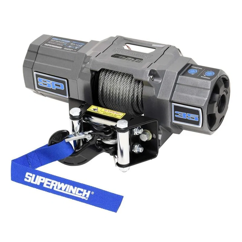 Superwinch 1135240, 3500 LBS 12V DC 7/32in x 40ft Steel Rope Roller Fairlead SP 35 Winch