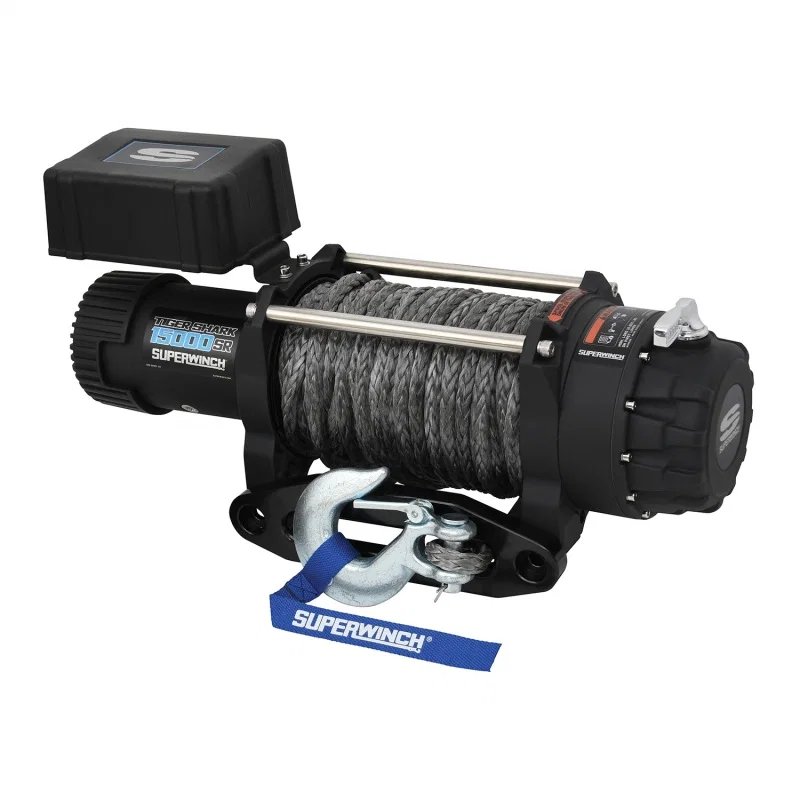 Superwinch 1515001, 15000 LBS 12V DC 15/32in x 78ft Synthetic Rope Tiger Shark 15000SR Winch